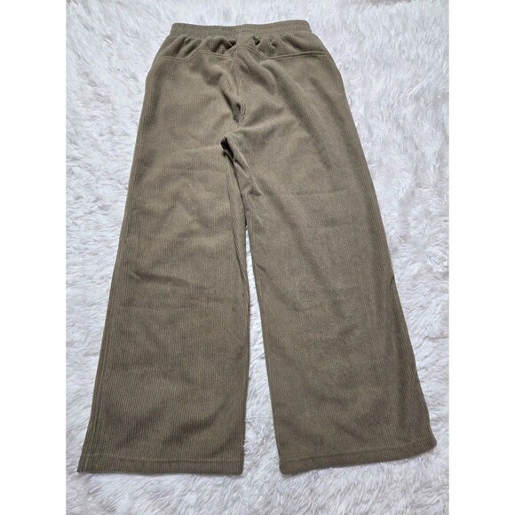Halara Tan Wide Leg Corduroy Pull On Lined Pants Size Medium 28x26 Petite - Picture 9 of 15